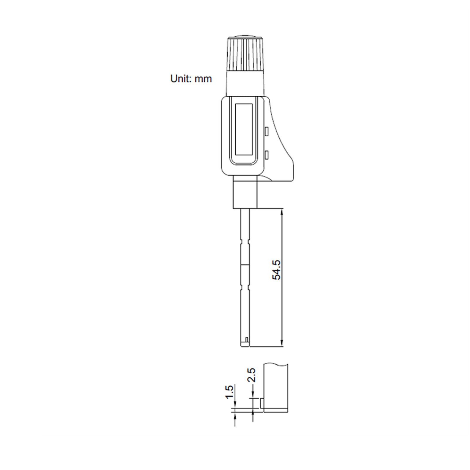 IP54 Digital Three Point Internal Bore Micrometer - 3127 Series (Insize)