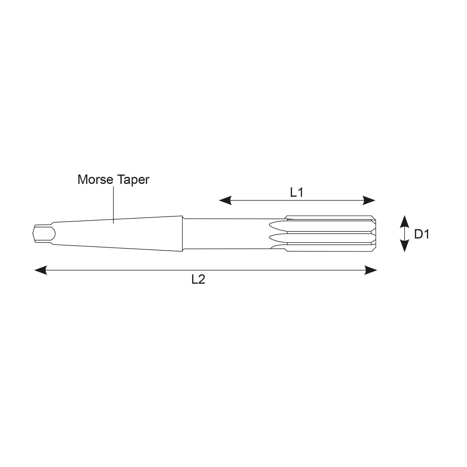Taper Shank Chucking Reamer Ø 22 MM HSS 10 FL Straight Flute DIN 208B 